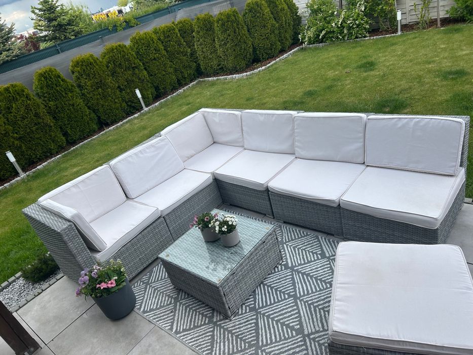 Zestaw mebli ogrodowych modułowych 9 elementów