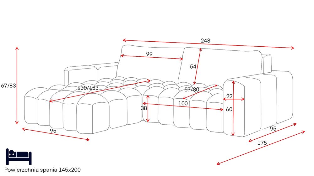 Naroznik cloud chmurka prosto od producenta funkcja spania pojemnjk