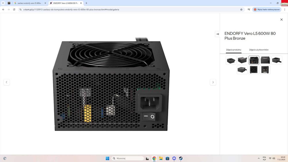 Zasilacz komputerowy 600W