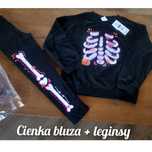 Nowy komplet 128 Smyk Cool Club 128 legginsy i cienka bluza Kościotrup
