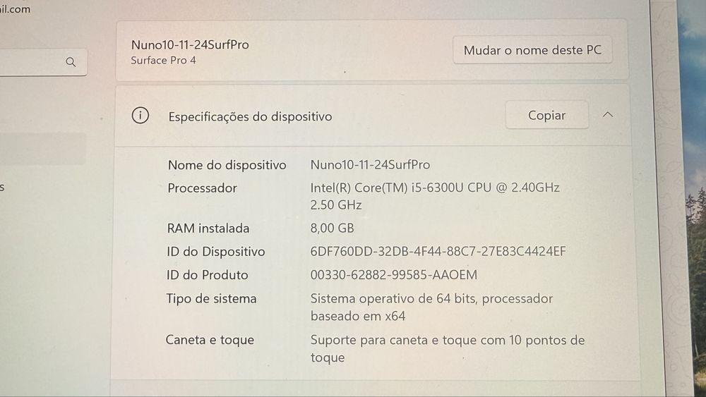 Microsoft Surface Pro 4 portatil/tablet