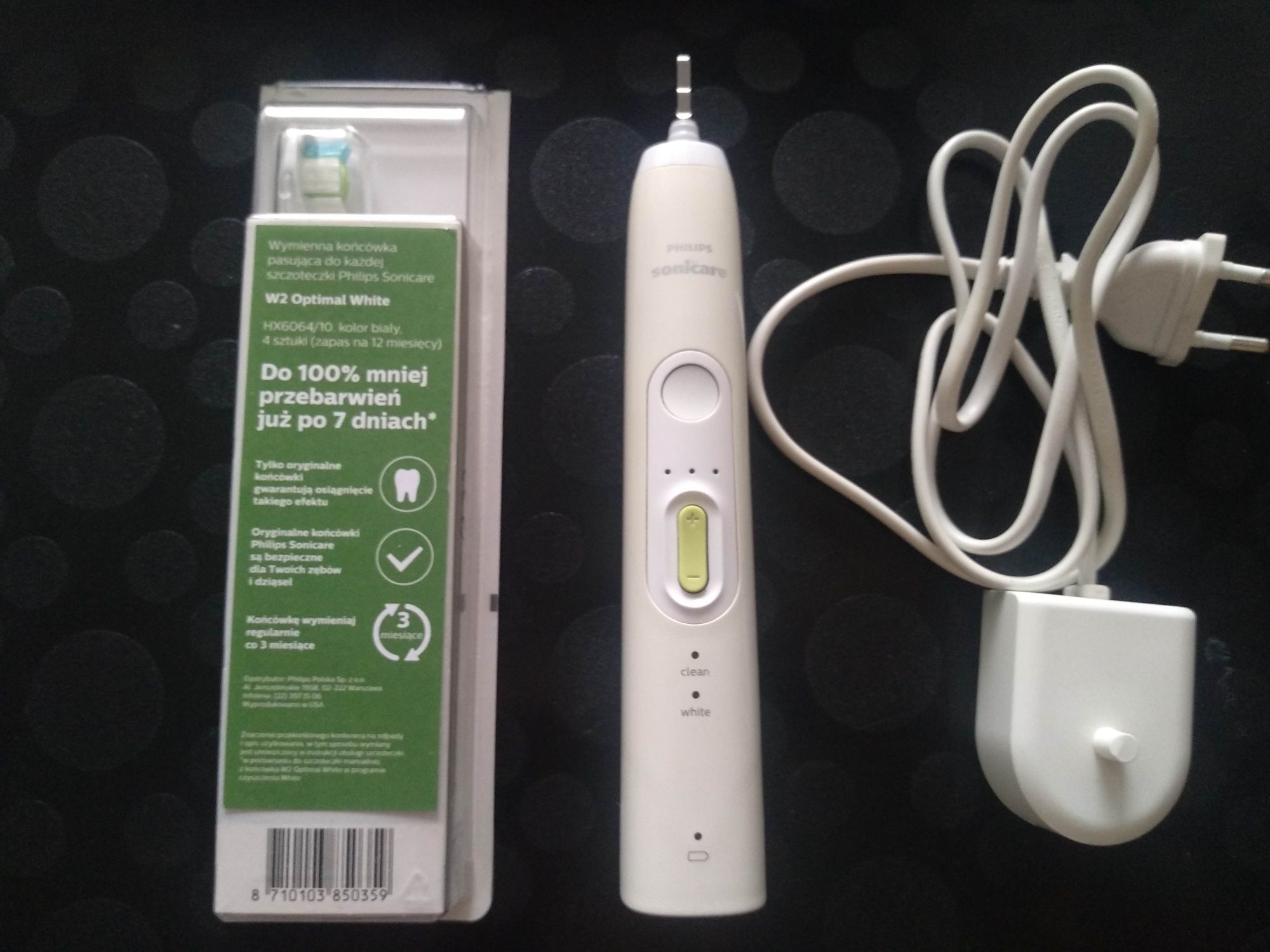 Szczoteczka Philips Sonicare wraz z 3 oryginalnymi końcówkami