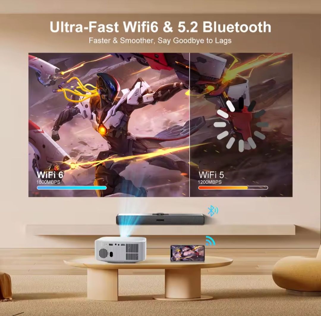 Проектор Salange P92MAX Android 13 HIFI Офіційно ліцензований Netflix