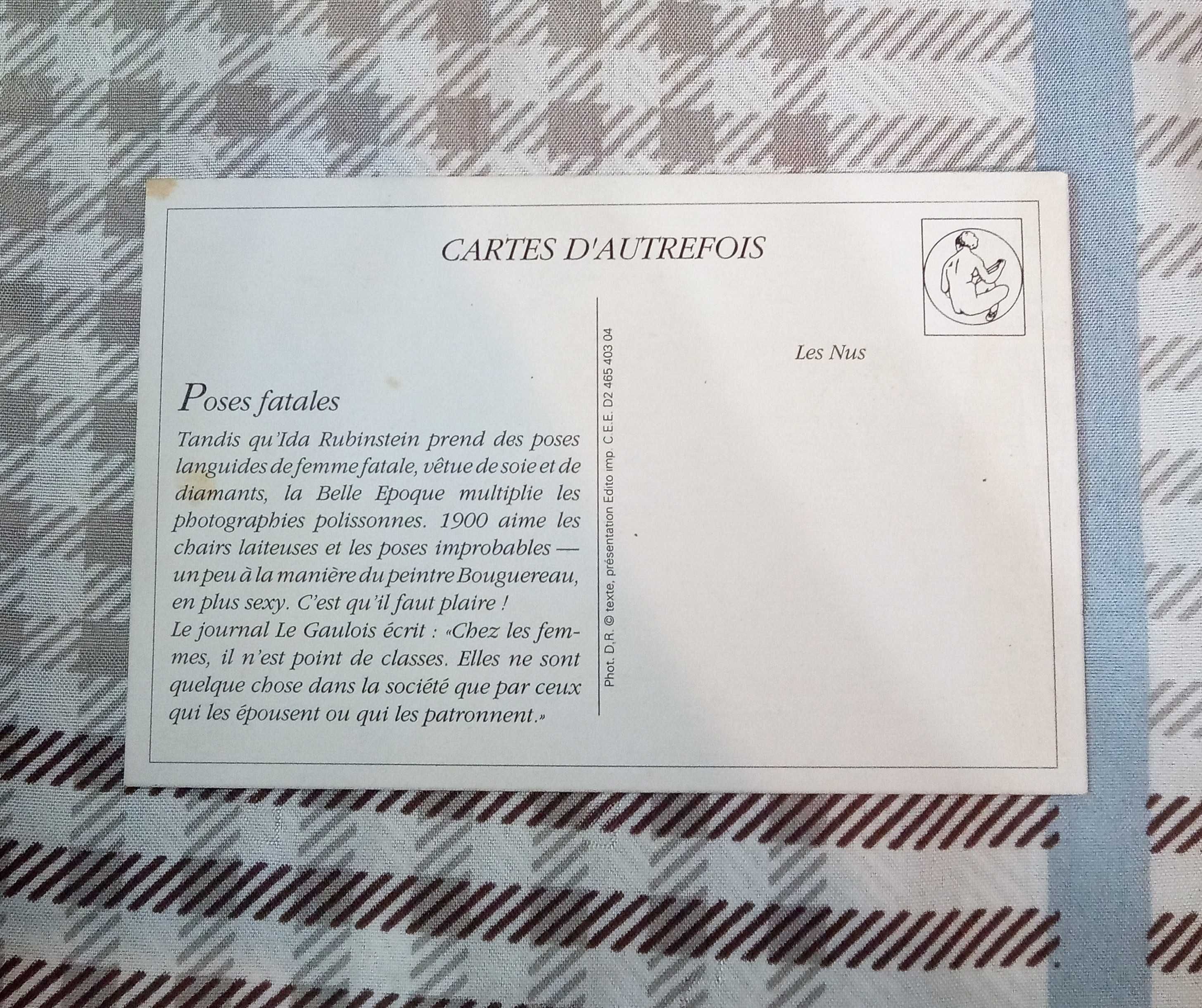 Открытки в стиле Ню из серии Cartes d'Autrefois