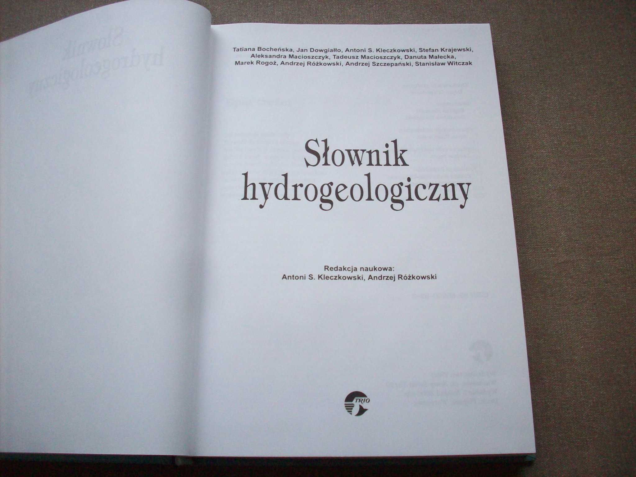 Słownik hydrogeologiczny, 1997.