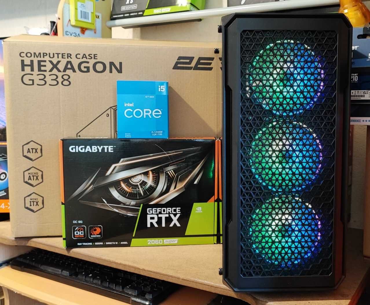 Потужний комп'ютер I5 12400F 4.4GHZ, RTX 2060 SUPER 8GB, 32GB, 1TB SSD
