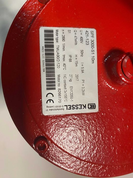 KESSEL SPF 3000-S1 400V 10 m kabla  NOWA  nieużywana do Aqualift F/XL