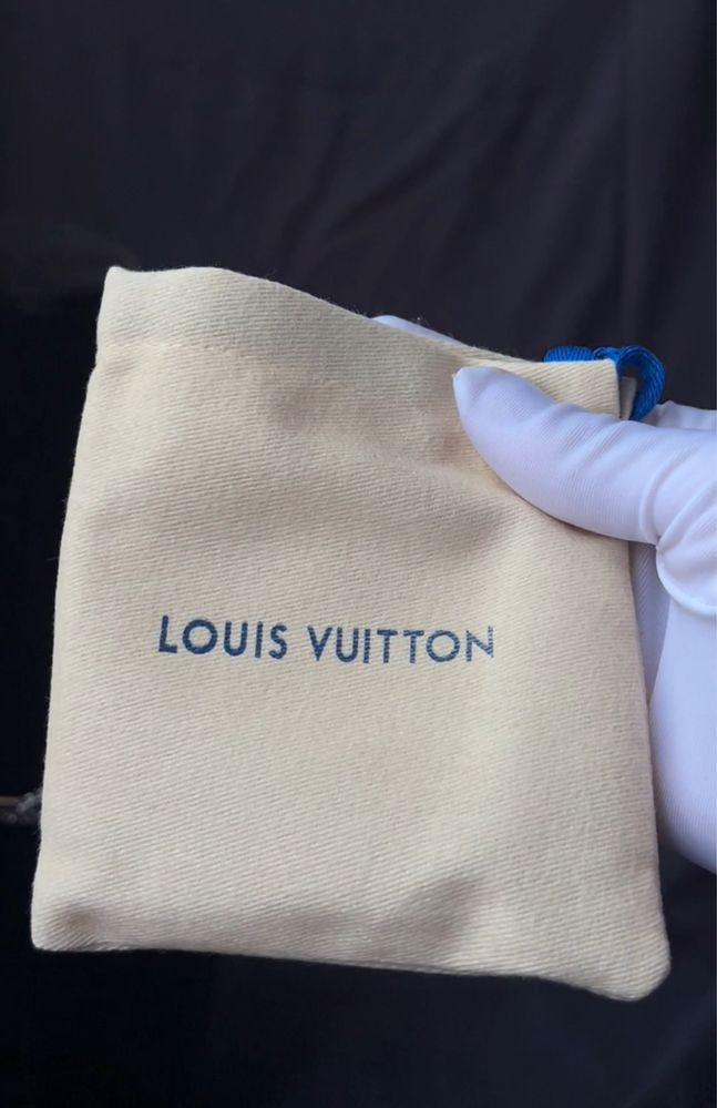 Намисто Louis Vuitton  | підвіска | цепочка  | Срібно-синій | LV
