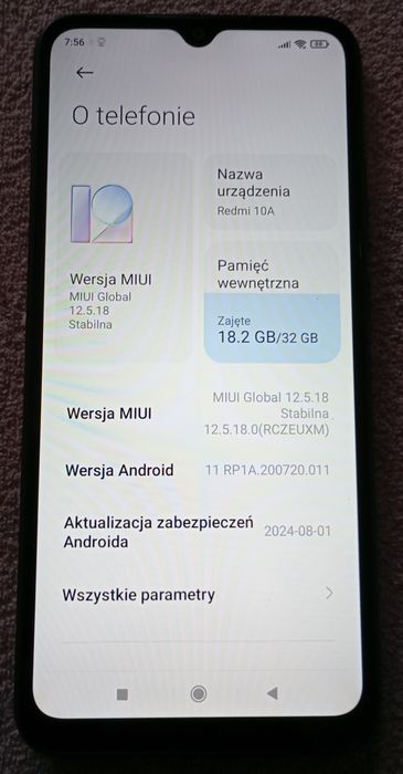 Redmi 10A używany, na gwarancji