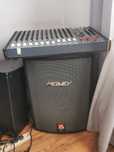 Kolumny pevaey 2x 350 w wraz w power mikserem 400w