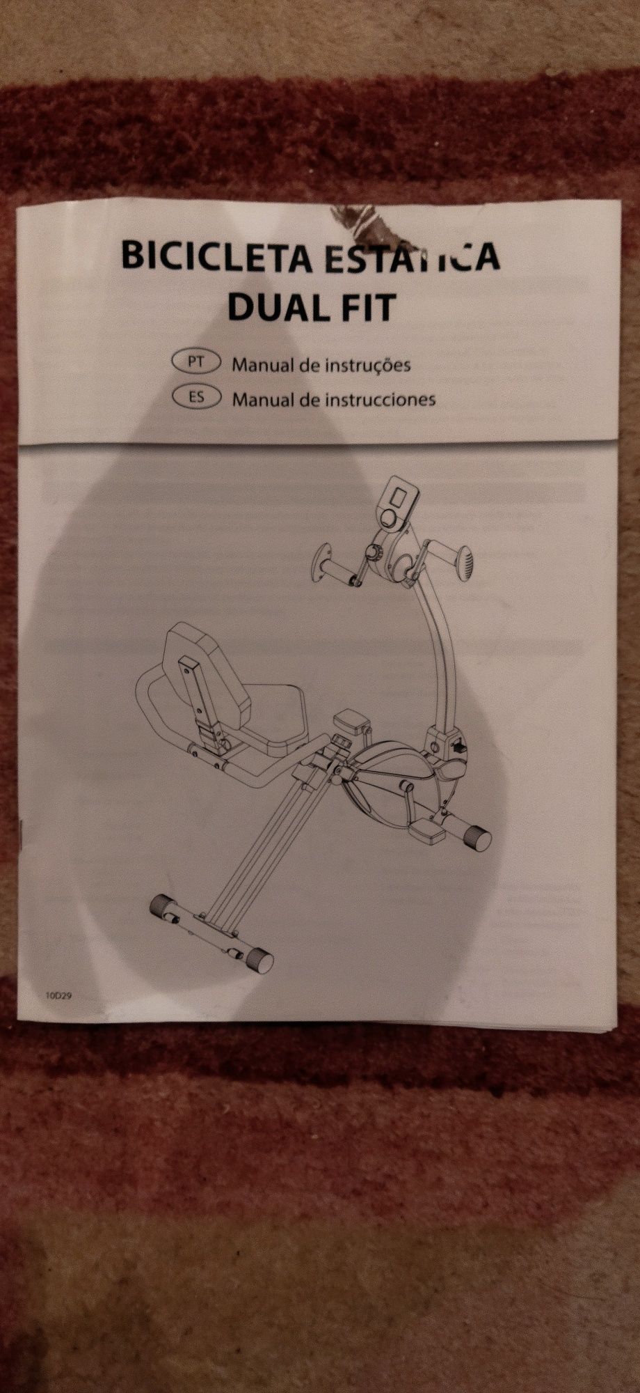 Bicicleta estática com exercício para braços