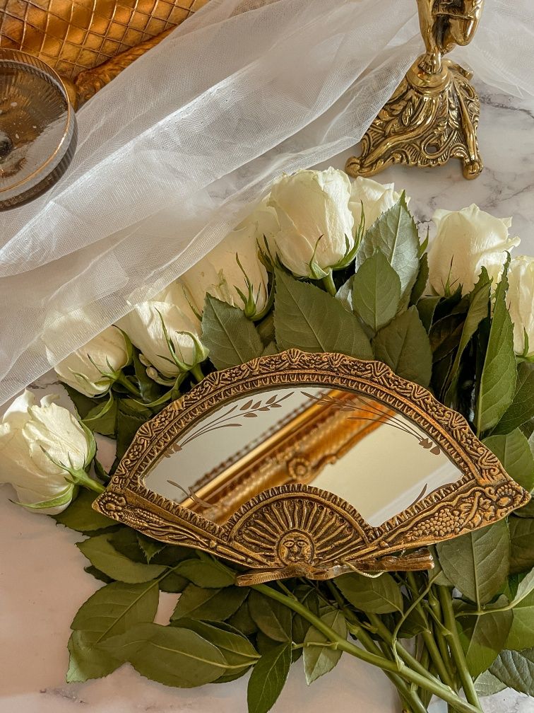 Зеркало - веер бронзовое, Испания, Virtus.