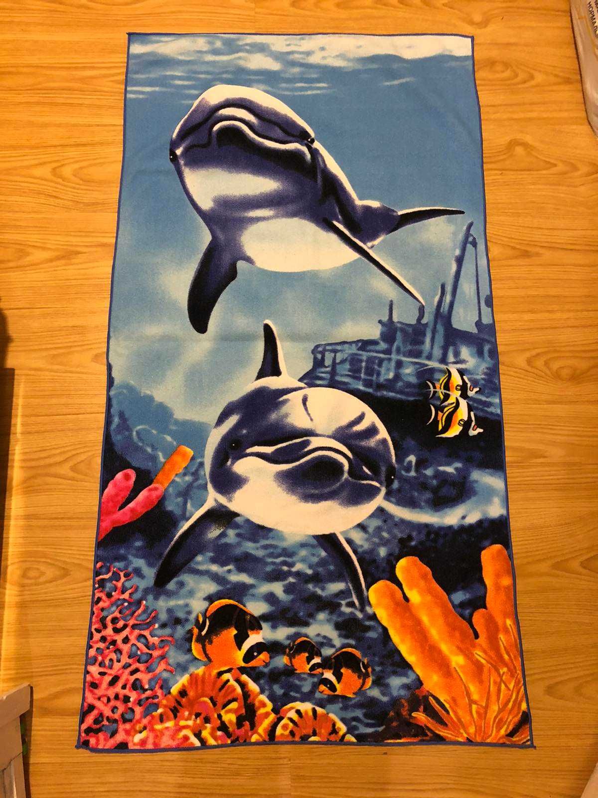 Полотенца банные Дельфины 3Д