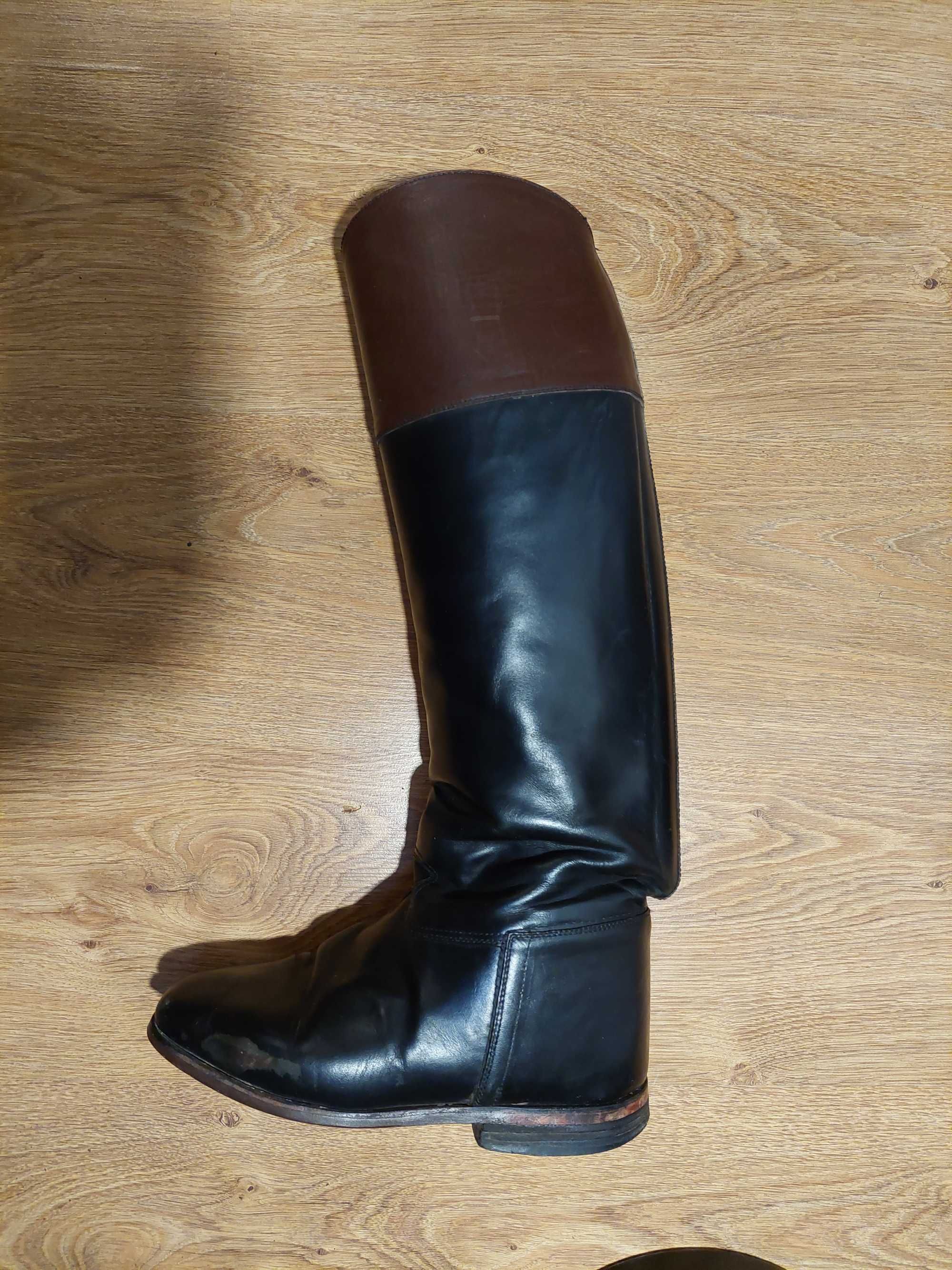 Skórzane buty jeździeckie oficerki r. 38/38,5