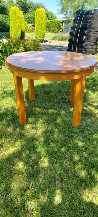 stół okrągły rozkładany+krzesła