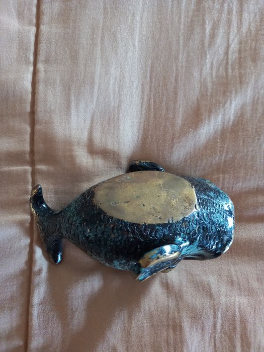 Peixe em Bronze pintado à mão