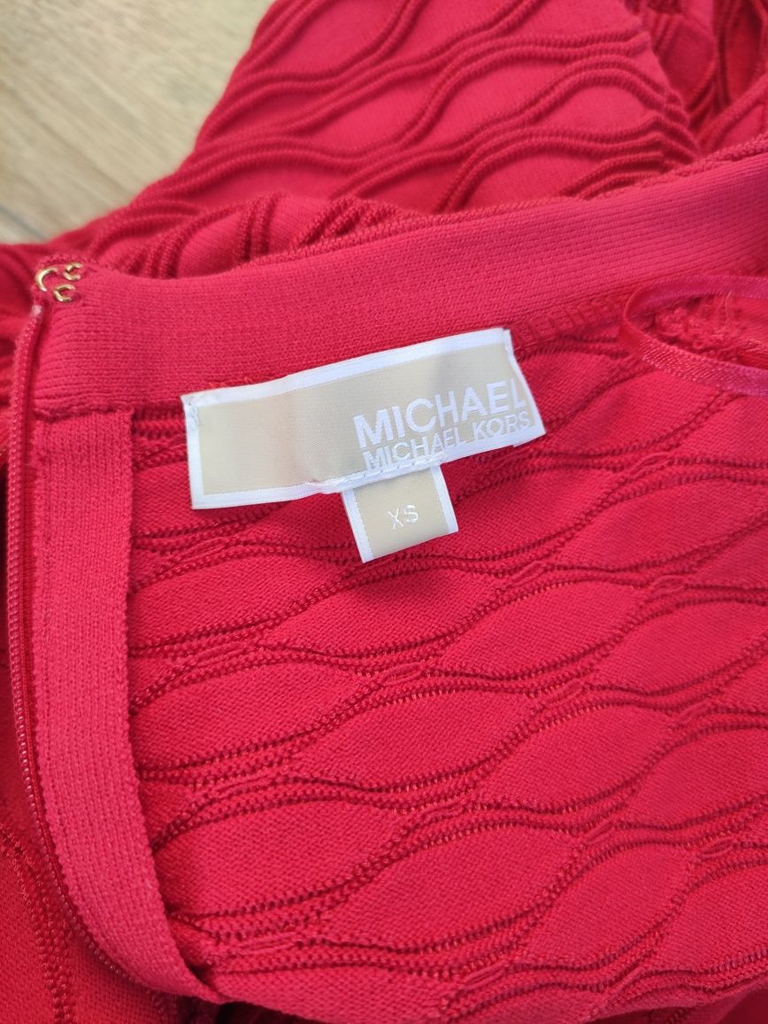 Sukienka Michael Kors true Red Stretch-Viscose Off-The-Shoulder XS