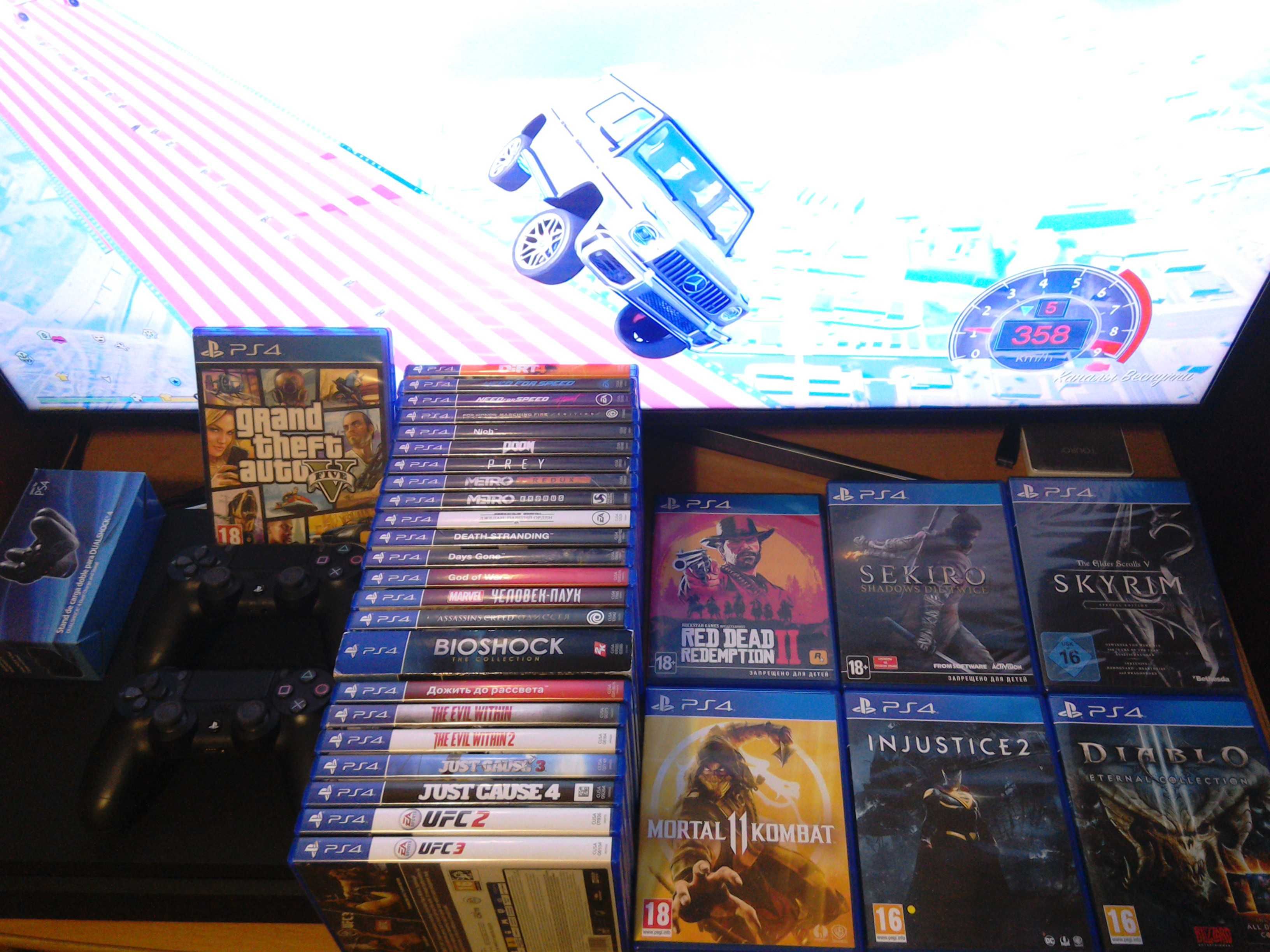 PS4Slim(Online-GTA5/RDR/MK/UFC/Sekiro/Skyrim/GodWar/LastUs/Fifa,Обмен)