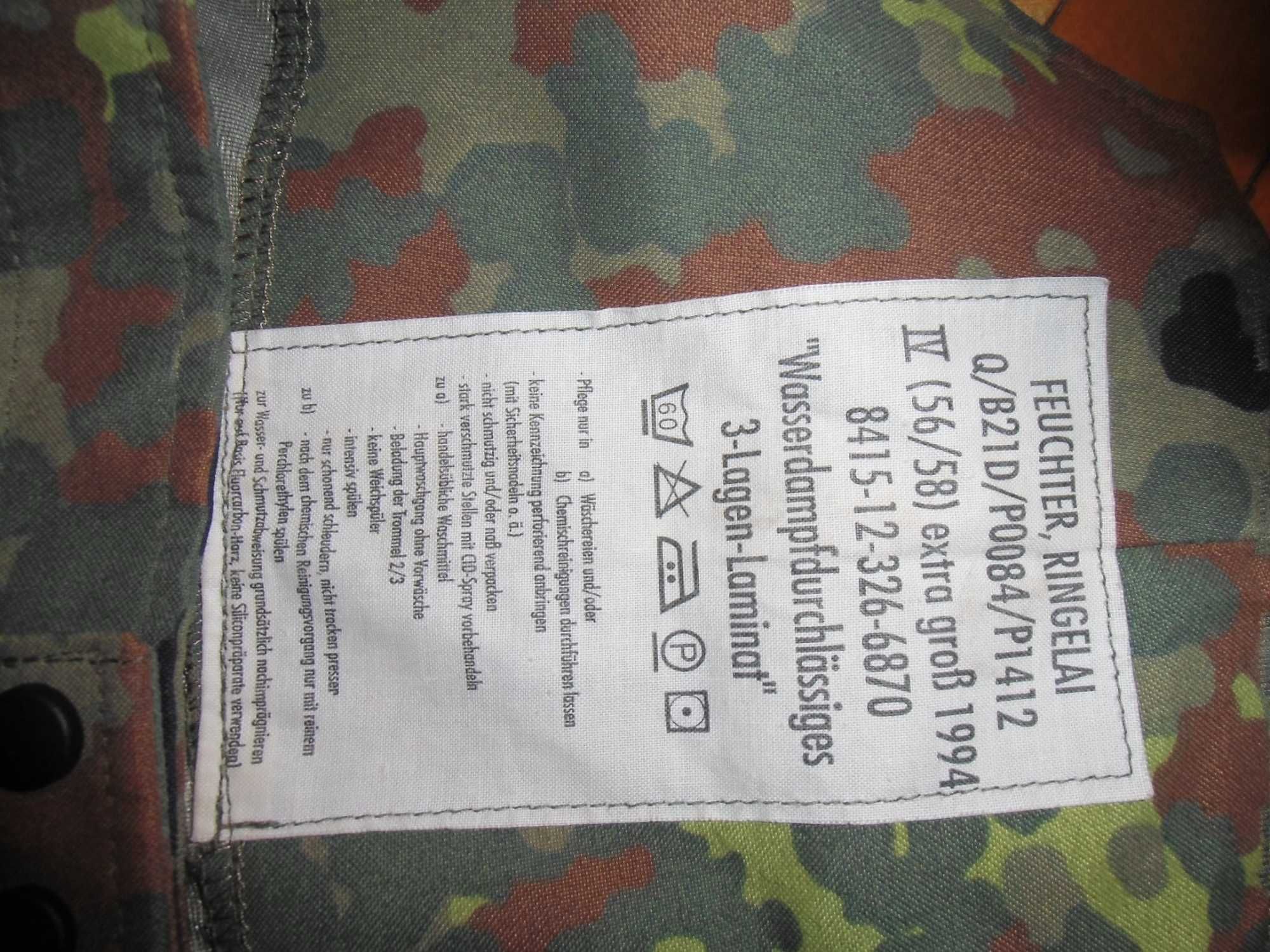 Spodnie Gore-Tex Bundeswehr flectarn roz IV 56/58