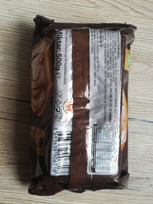 Chałwa z Turcji 500g kakaowa