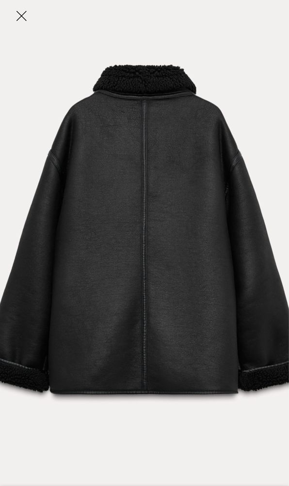 Брендова зимова куртка - еко овчина -Zara -xs/s