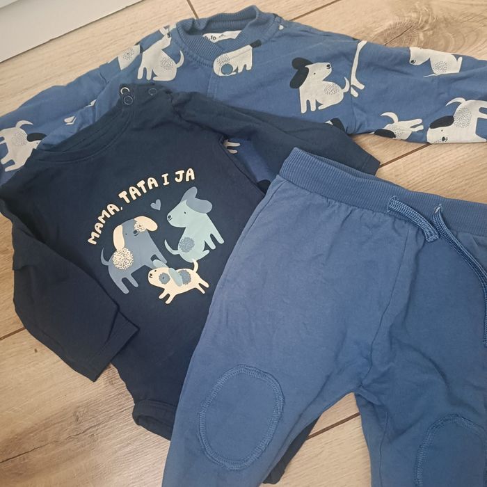 Komplet dla chłopca pieski 68
