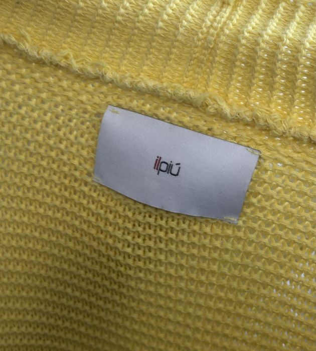 Kardigan Ilpiu sweterek zółty r. M bawełna i akryl