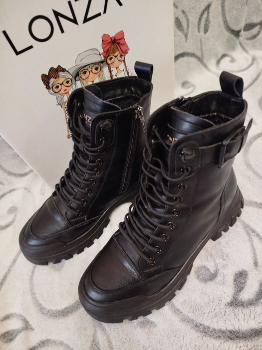 Зимові шкіряні чобітки (ботинки) Lonza, 37 р.