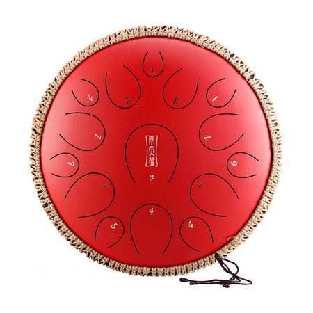 Tongue drum Hluru TY13-14 red steeldrum 14" 13 tonów Tank Drum