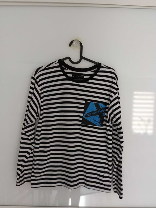 Czarno - biały t-shirt chłopięcy Reporter Young r. 152