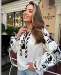 Вишита сорочка Пташка БІЛА блуза вишиванка вишиванки