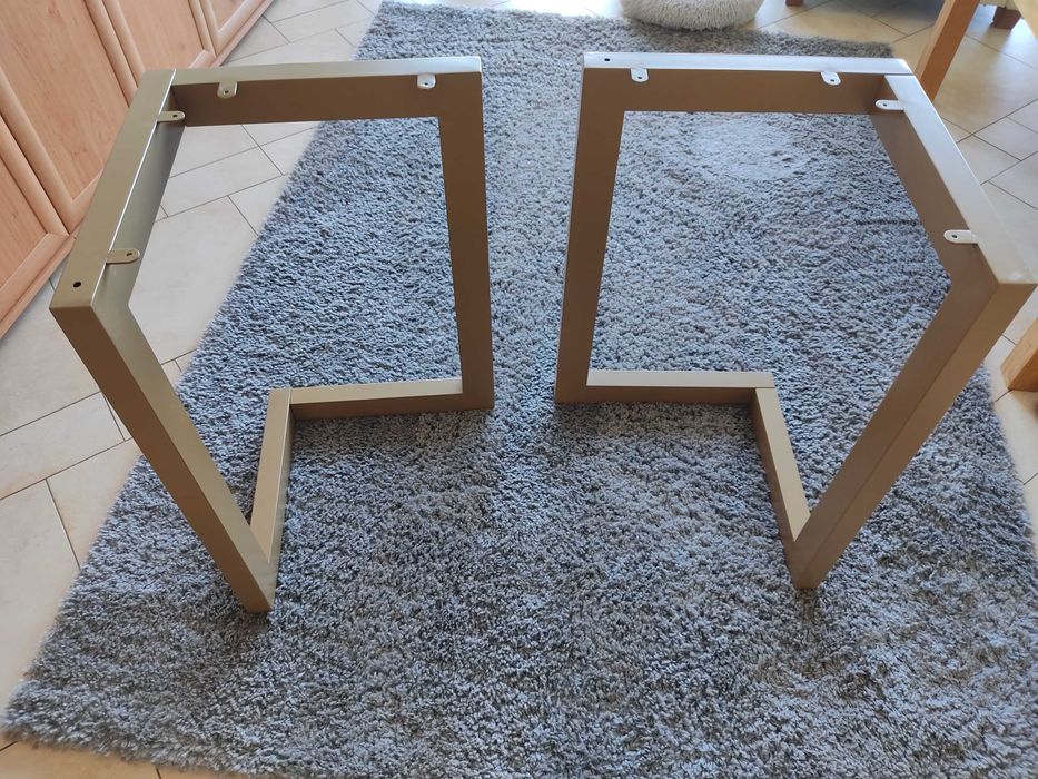 2x metalowe nogi stół konsola biurko