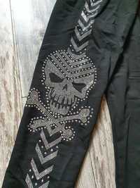 Spodnie czarne dresowe z mega elegancją na żywo Petarda