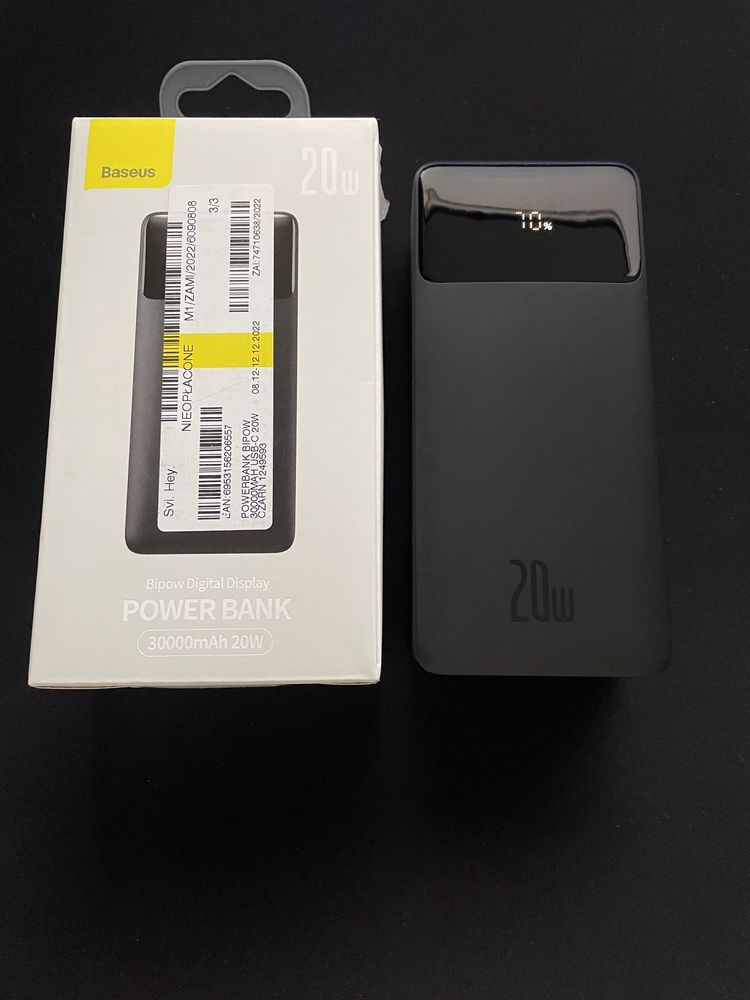 Powerbank Baseus Bipow 30000mAh, 2xUSB, USB-C, 20W