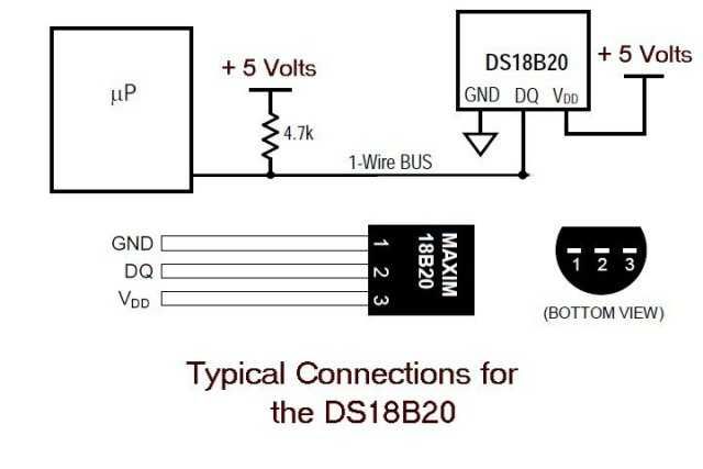 DS18B20 датчик температуры, цифровой, высокоточный