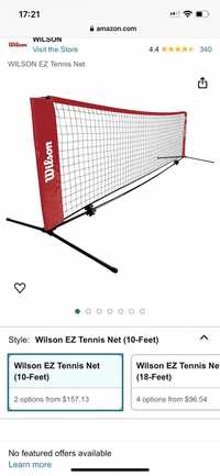 Теннисная Сетка Wilson STARTER EZ TENNIS NET 10' / 3.2M SS19