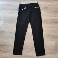 Czarne elastyczne spodnie, legginsy roz 146
