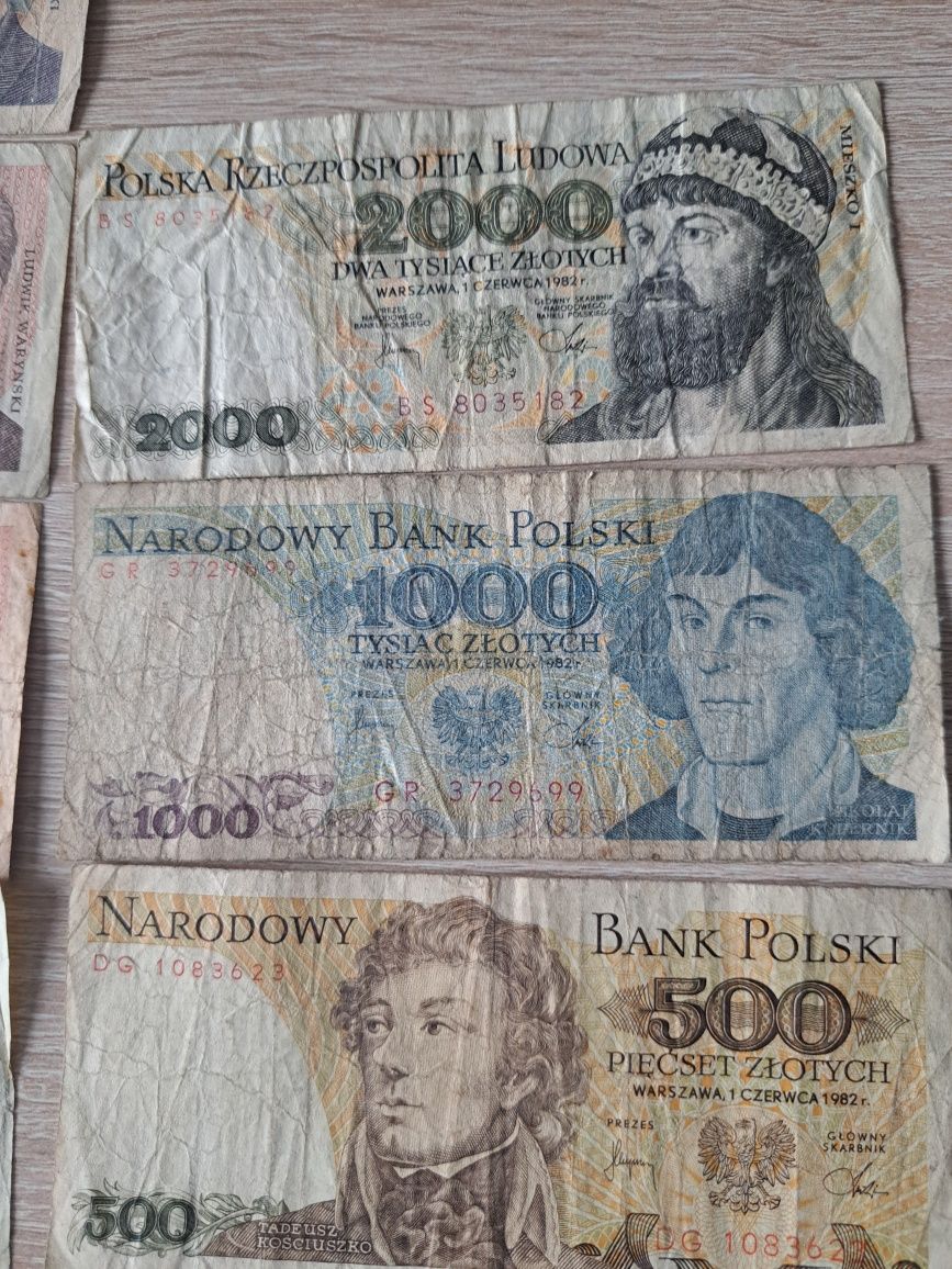 Banknoty  Prl  50 ,100,200,500,1000,2000 zł