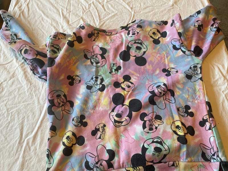 Wielokolorowa bluza dziewczęca z Micky Mouse Disney.  140 cm (L)