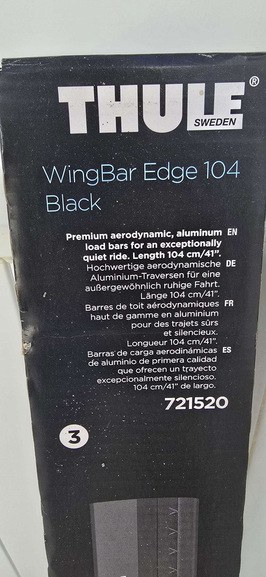 Barras Thule WingBar Edge  104 Black(topo de gama)

- Barra Thule Wing