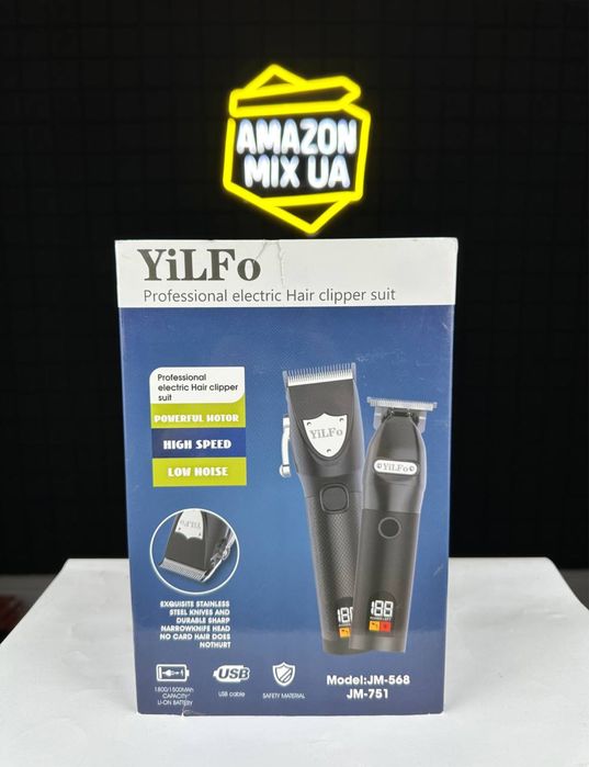 Машинка для стрижки волосся YiLFo Black (R3699)