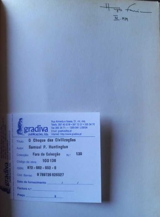 O Choque das Civilizações - Samuel P. Huntington