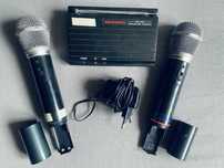 Mikrofon dynamiczny Sekaku VXM-286TS x2 + WR-101R + zasilacz + case