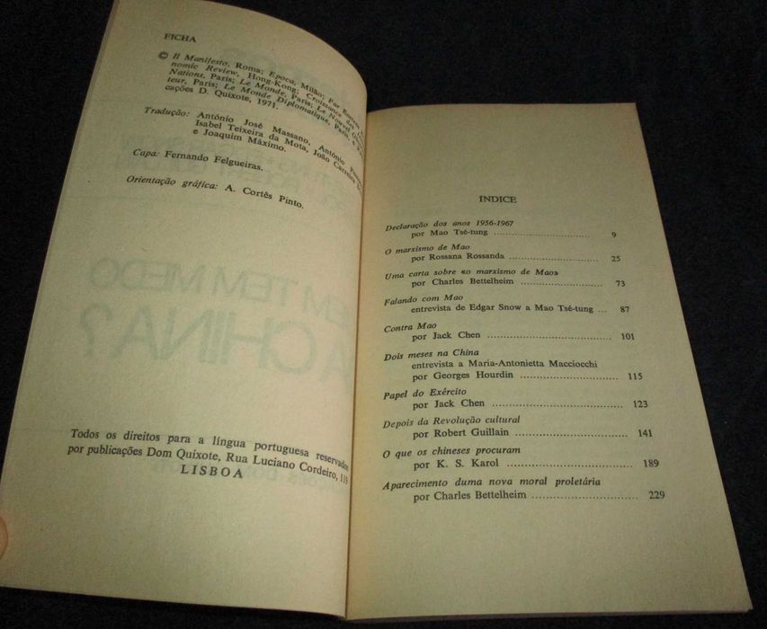 Livro Quem tem medo da China? Mao Tsé-Tung Edgar Snow