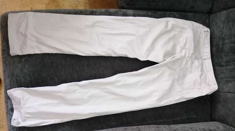 Calça femenina Benetton tamanho para mulher 46 Cinza em Algodão