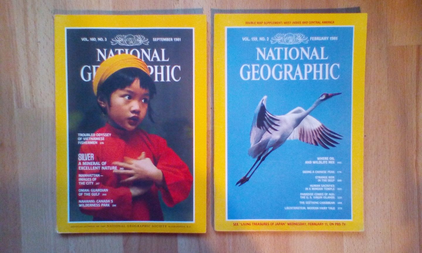 National Geografic wersja angielska dwa numery z 1981 r