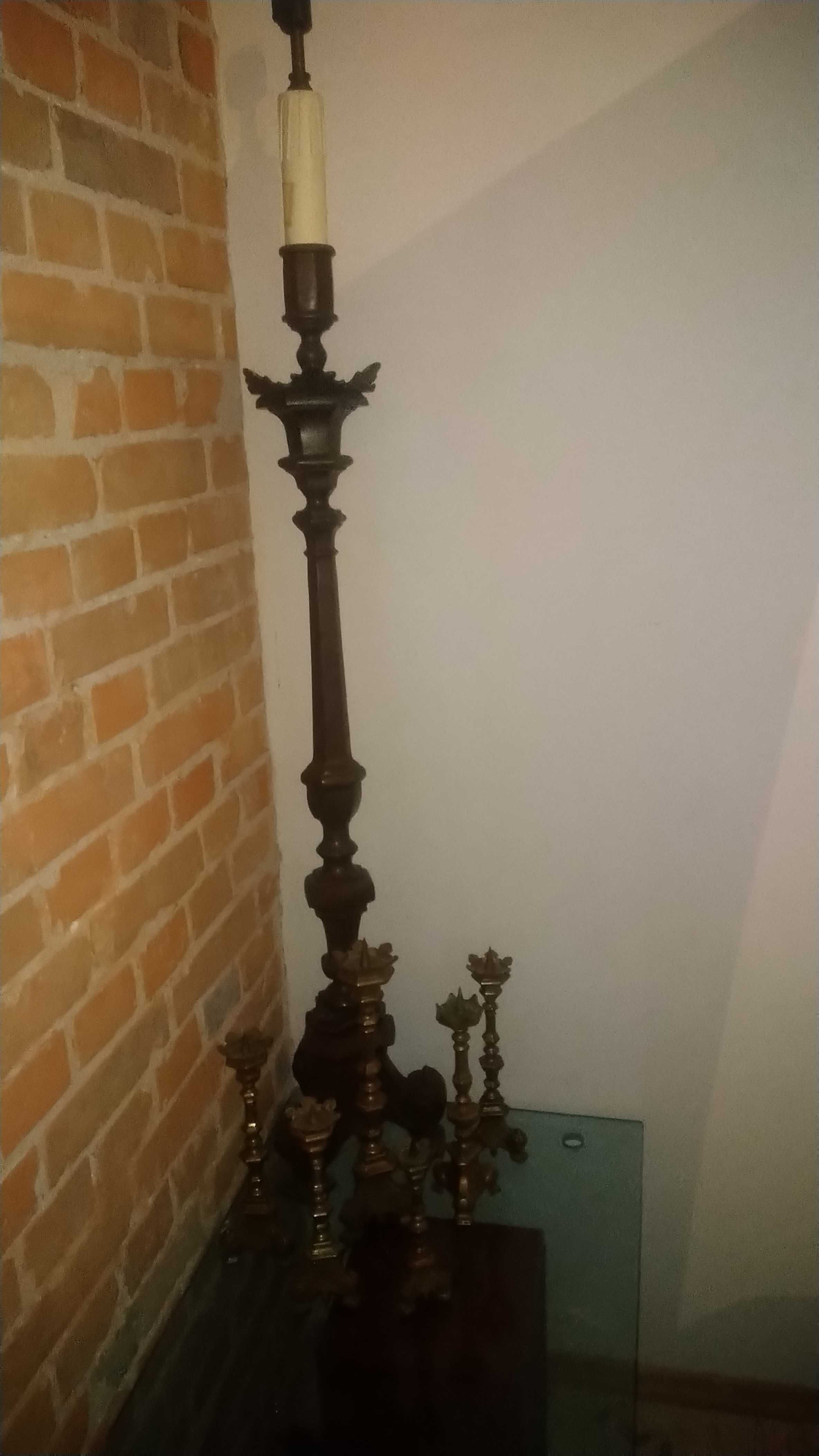 Zestaw świeczników mosiężnych