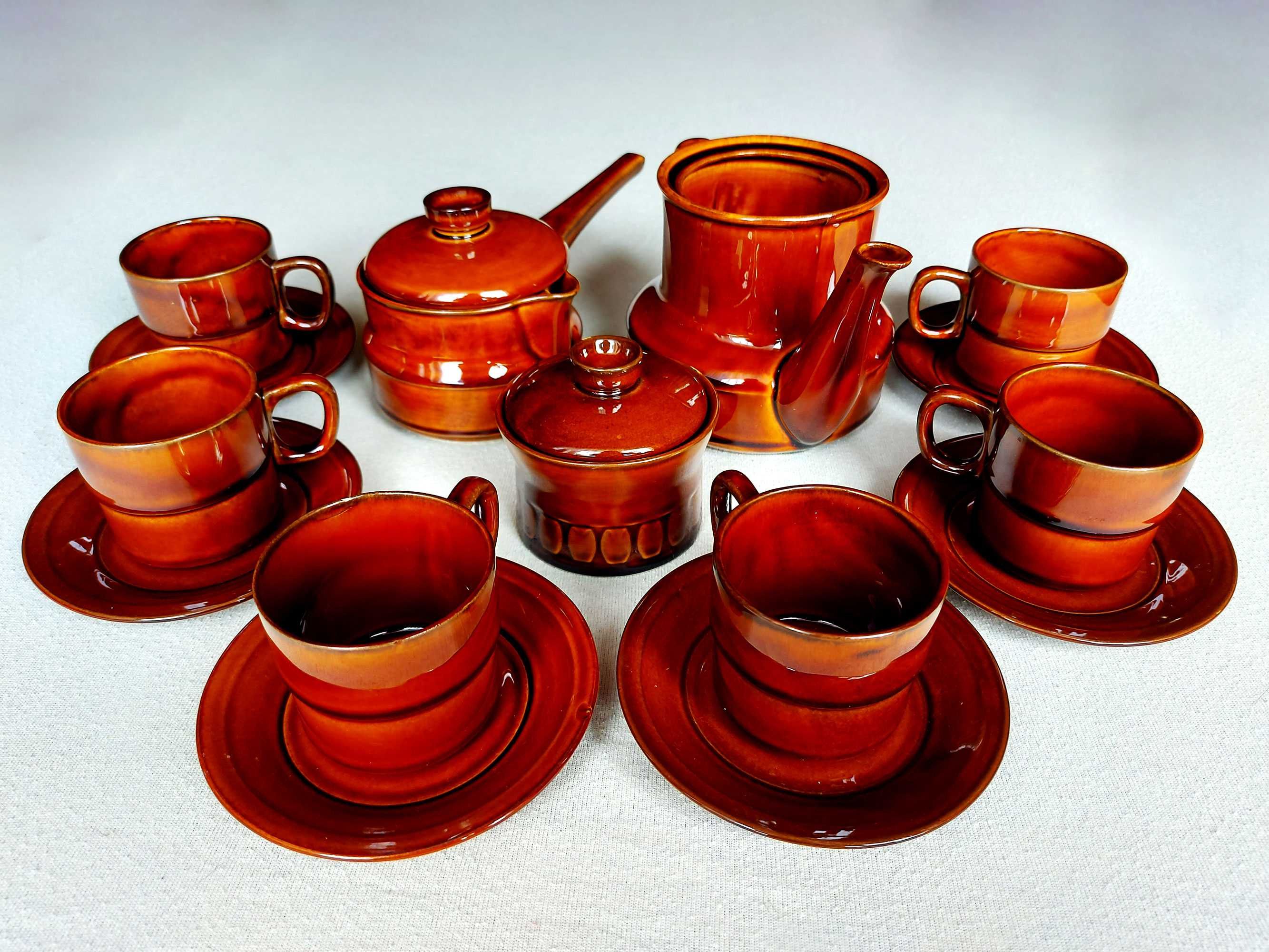 Kompletny serwis z porcelitu do kawy lub herbaty - Tułowice Stary PRL