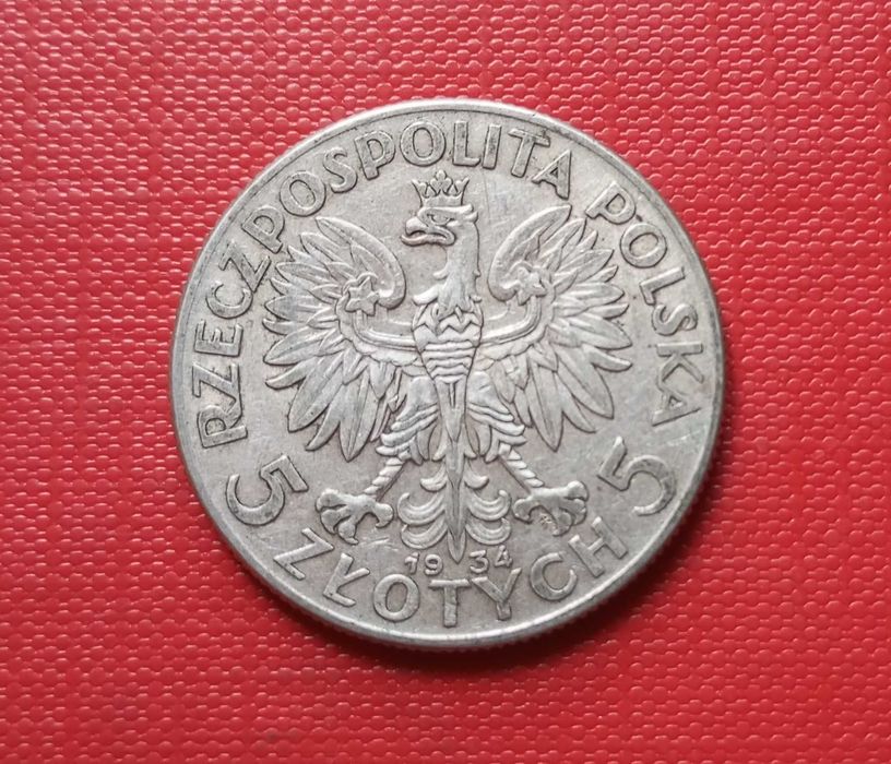 5  zł 1934  - Głowa Kobiety   - srebro