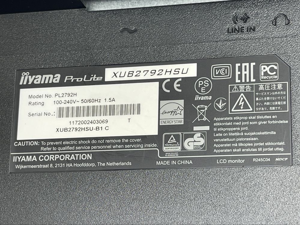 Monitor LED 27” iiyama ProLite XUB2792HSU-B1 1920x1080 PC IPS / PLS